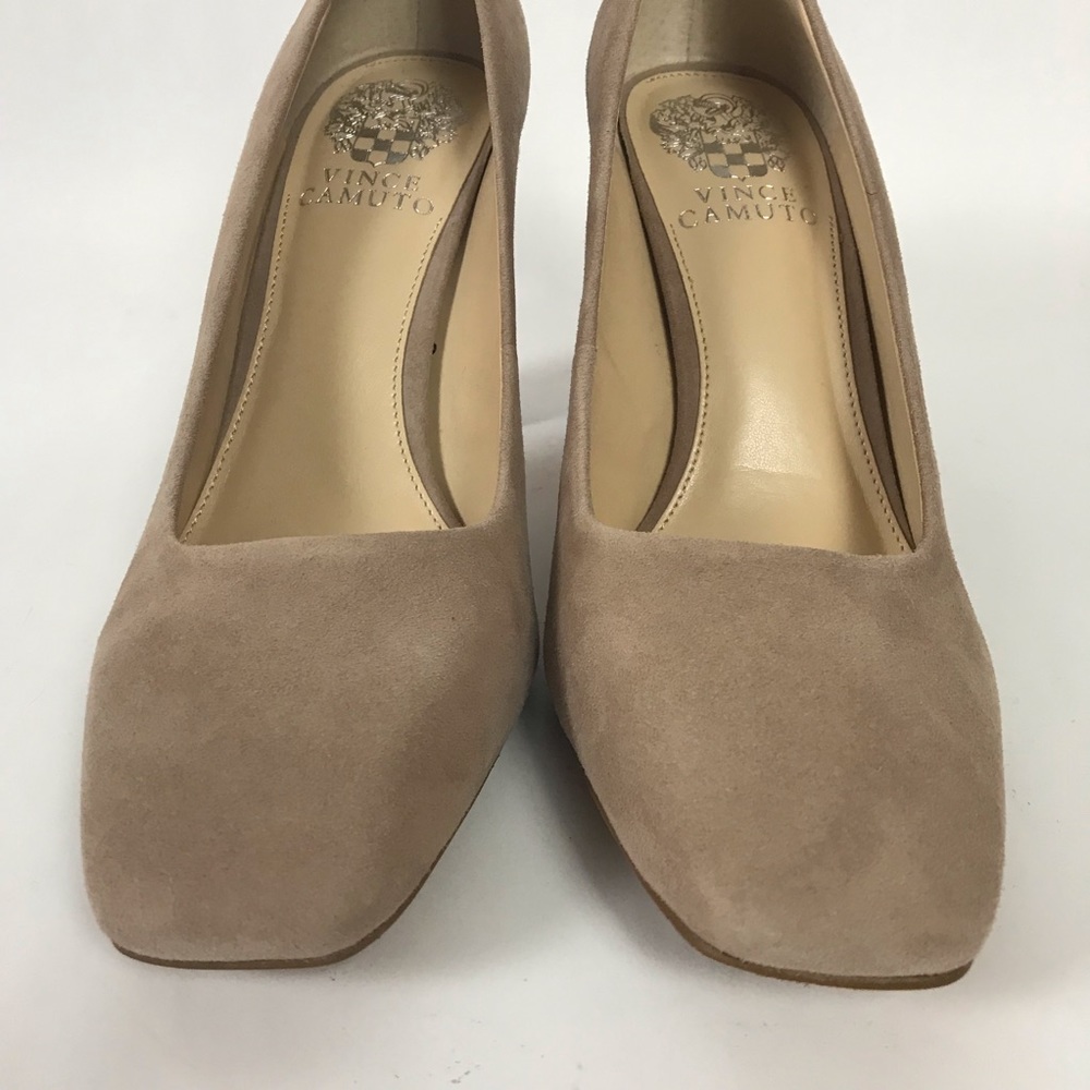 Vince Camuto Damell Suede Ankle Wrap Pump in Taupe - Picture 4 of 8
